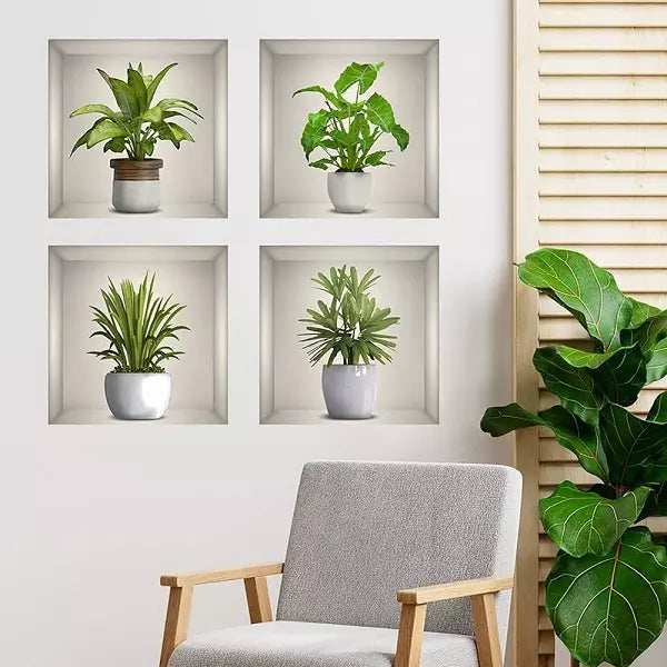 ADHESIVO DE PLANTAS 3D PARA PARED