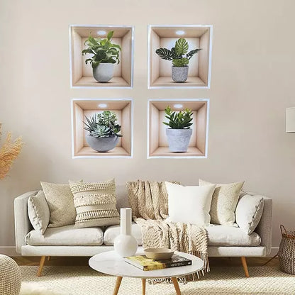 ADHESIVO DE PLANTAS 3D PARA PARED