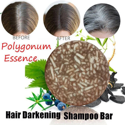 Hair darkening shampoo bar